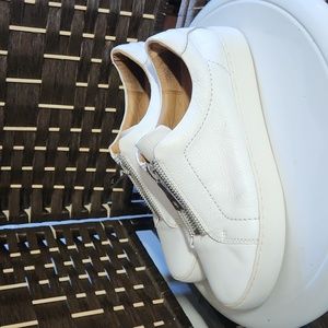 Frye Lena Platform Leather Zip-Up Sneakers